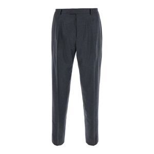 Low Brand Men Grey Pants With Semi-Elasticated Waist In Wool Blend Men